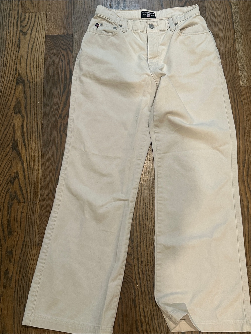 Ralph Lauren Wide-Leg Women’s Jeans in Off-White